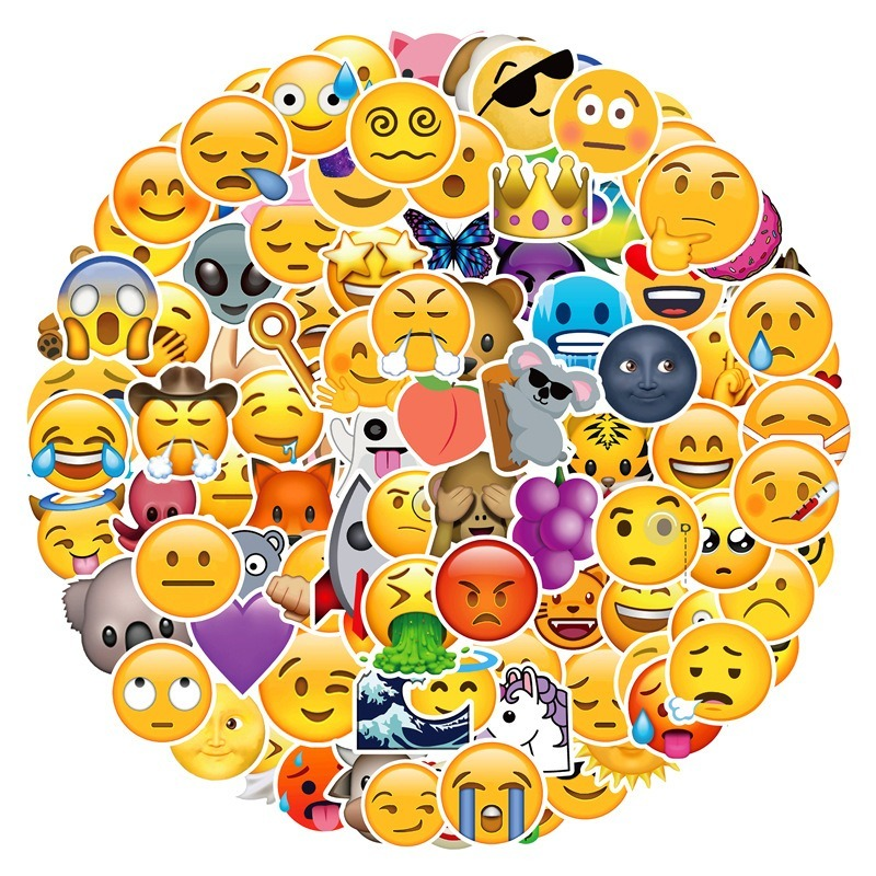 Custom Emojis 50/100PCS Smiley Face Sticker Kids Reward Sticker